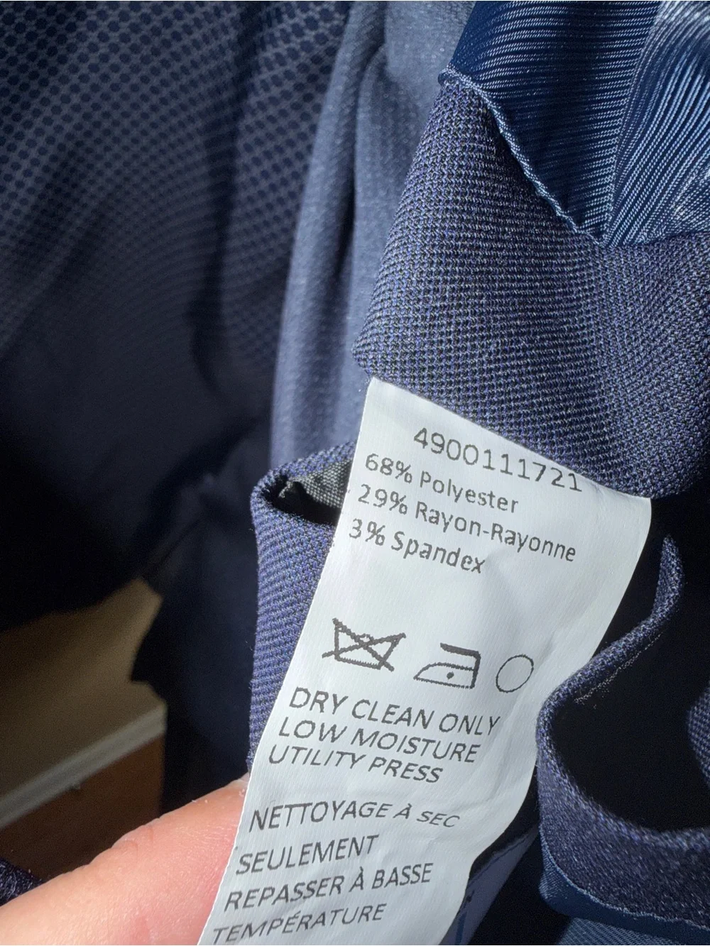 NWT Van Heusen Cool Flex Slim Fit Suit Jacket Navy 44L Blue